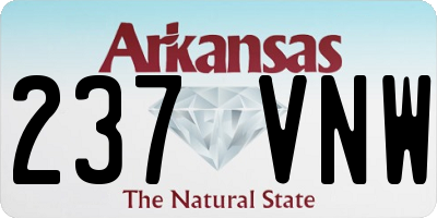 AR license plate 237VNW