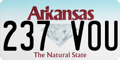 AR license plate 237VOU