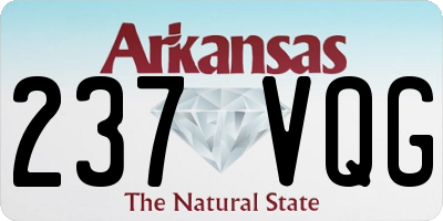 AR license plate 237VQG