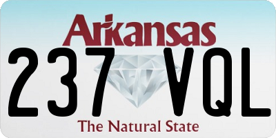 AR license plate 237VQL
