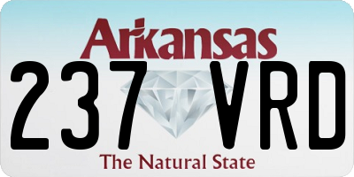 AR license plate 237VRD