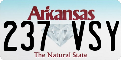 AR license plate 237VSY