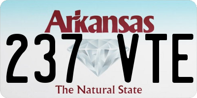 AR license plate 237VTE