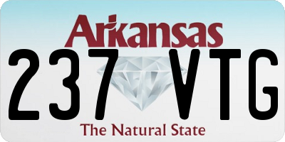 AR license plate 237VTG