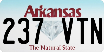 AR license plate 237VTN