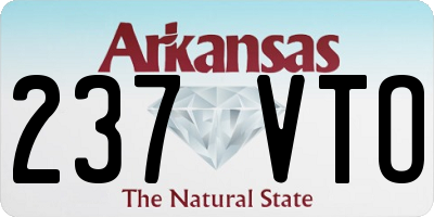 AR license plate 237VTO