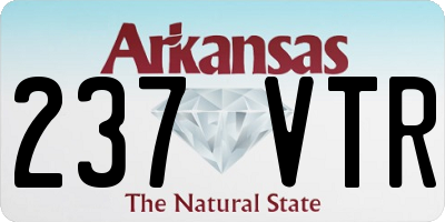 AR license plate 237VTR