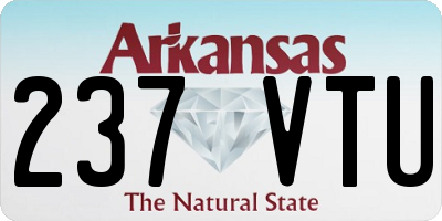 AR license plate 237VTU