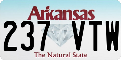 AR license plate 237VTW