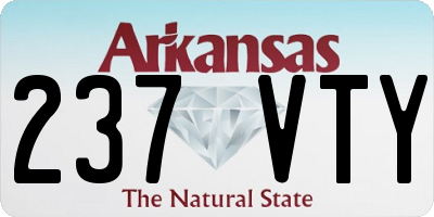 AR license plate 237VTY
