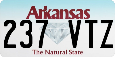 AR license plate 237VTZ