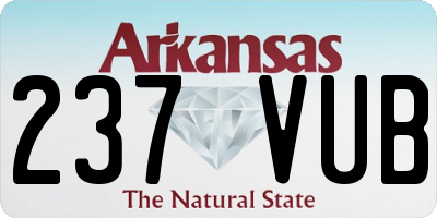 AR license plate 237VUB