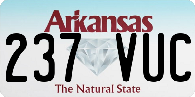 AR license plate 237VUC