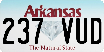 AR license plate 237VUD
