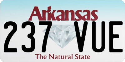 AR license plate 237VUE