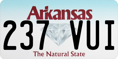 AR license plate 237VUI