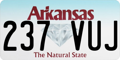 AR license plate 237VUJ