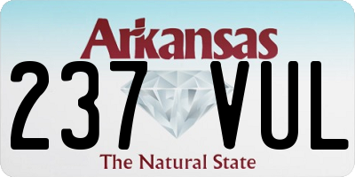 AR license plate 237VUL
