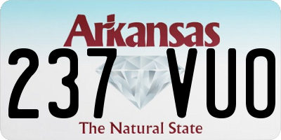 AR license plate 237VUO