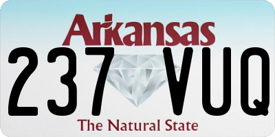 AR license plate 237VUQ