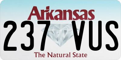 AR license plate 237VUS