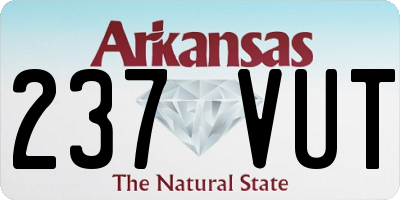 AR license plate 237VUT