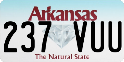 AR license plate 237VUU