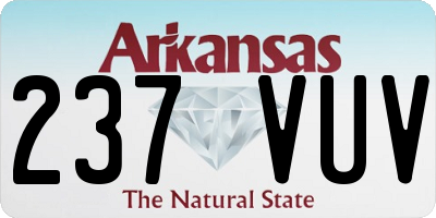 AR license plate 237VUV