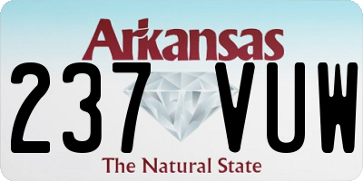 AR license plate 237VUW