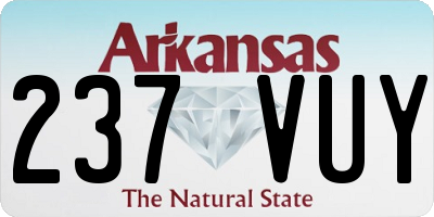 AR license plate 237VUY