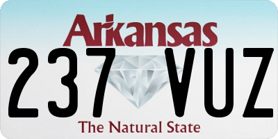 AR license plate 237VUZ