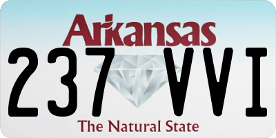 AR license plate 237VVI