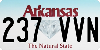 AR license plate 237VVN