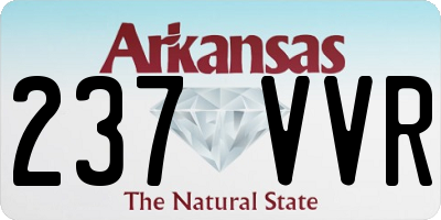 AR license plate 237VVR