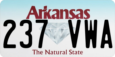 AR license plate 237VWA