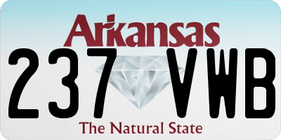 AR license plate 237VWB