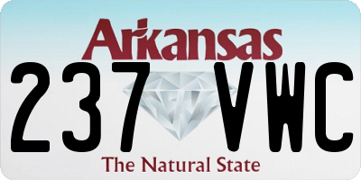 AR license plate 237VWC