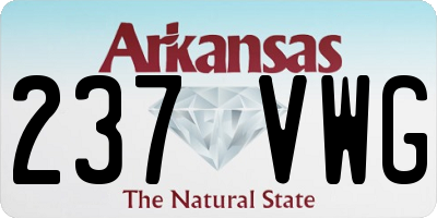 AR license plate 237VWG