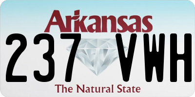 AR license plate 237VWH