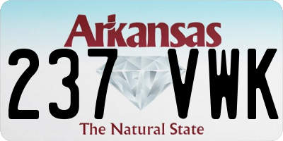AR license plate 237VWK