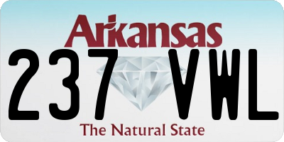 AR license plate 237VWL