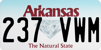 AR license plate 237VWM