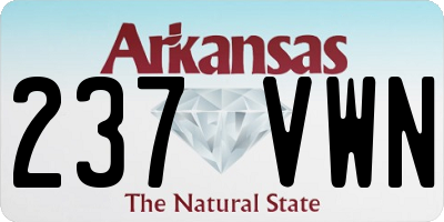 AR license plate 237VWN