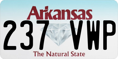 AR license plate 237VWP