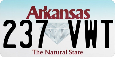 AR license plate 237VWT