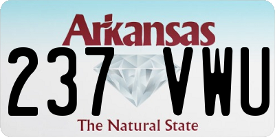 AR license plate 237VWU