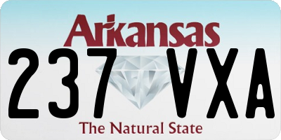 AR license plate 237VXA