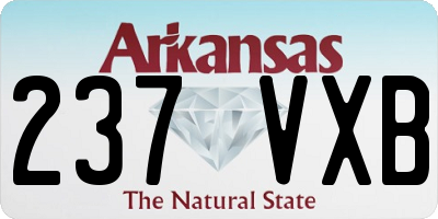 AR license plate 237VXB