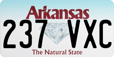 AR license plate 237VXC