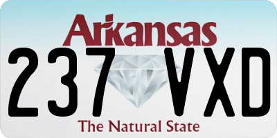 AR license plate 237VXD
